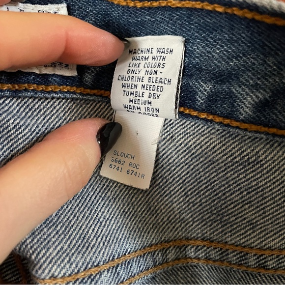 Abercrombie & Fitch Slouchy Flare Jeans Size 4 Medium Wash Y2k 90s 100% cotton - Picture 5 of 6